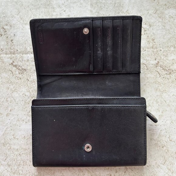 Vintage Coach Tri Fold Compact Wallet - Picture 3 of 7